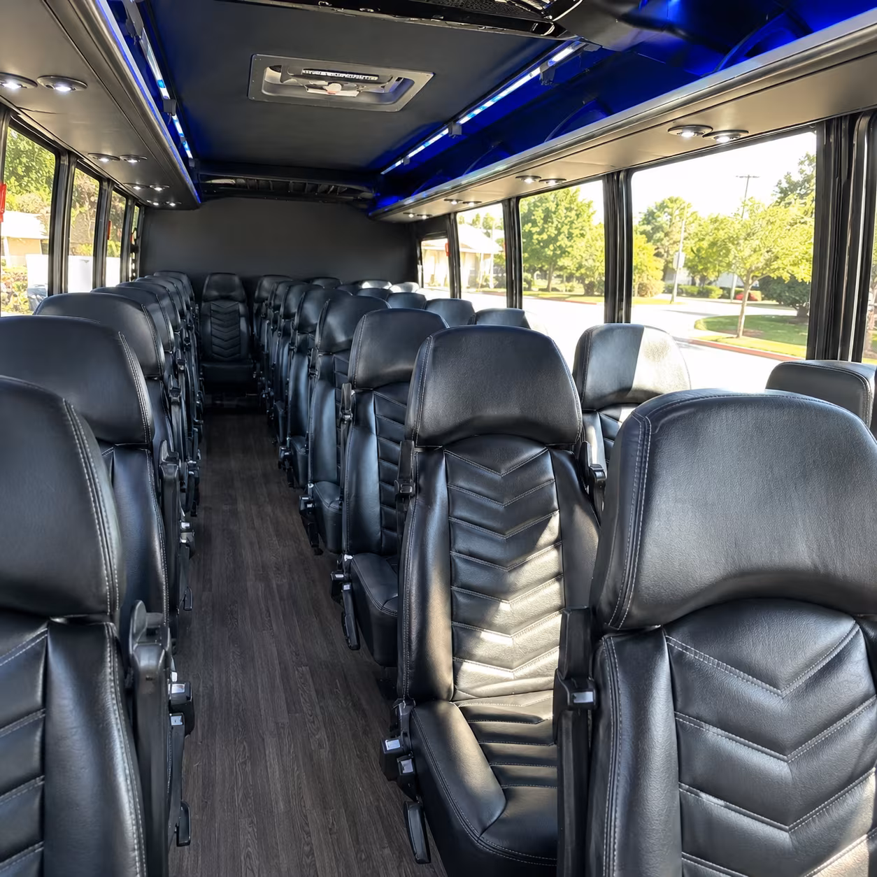 taylor 25 passenger minibus inside