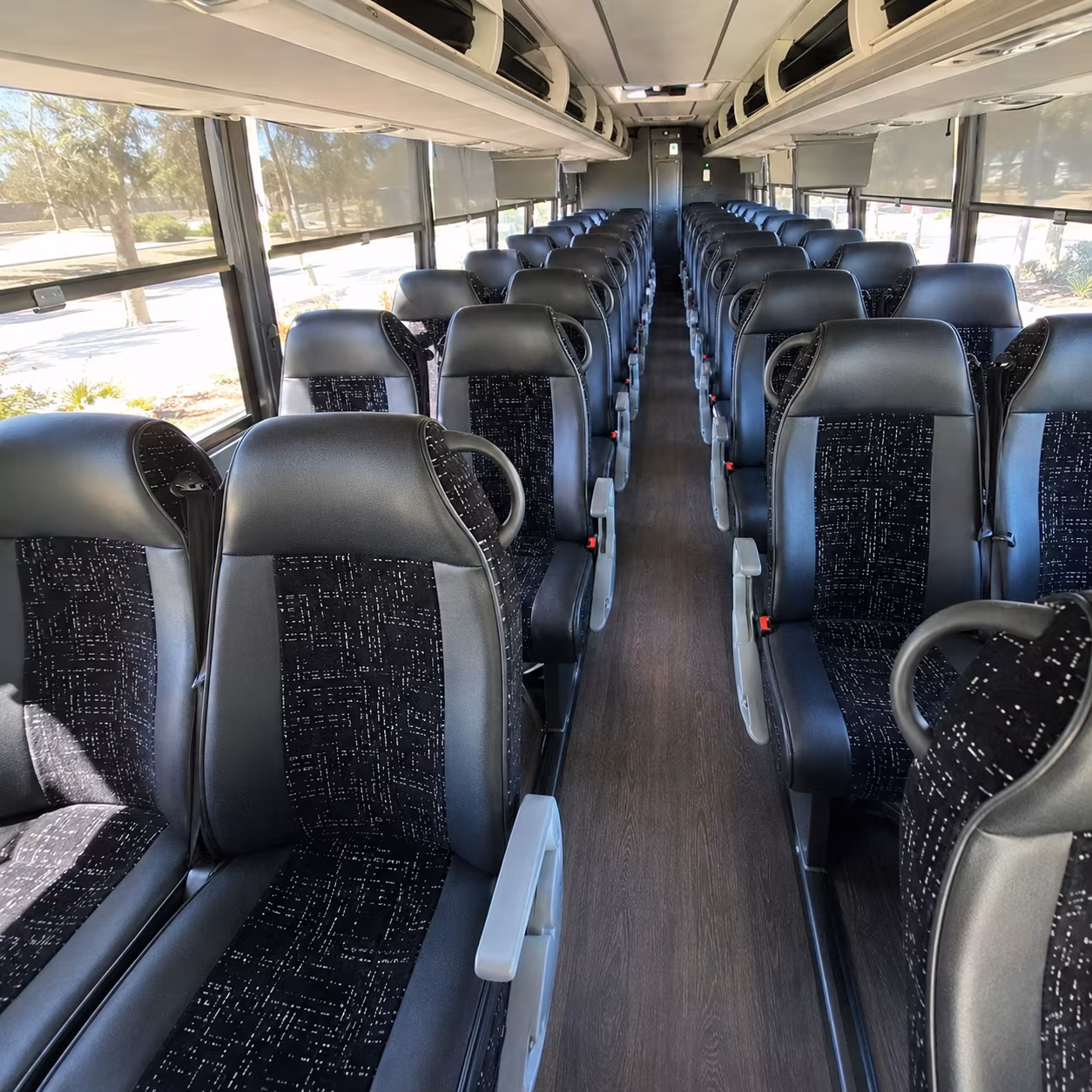 taylor 56 passenger charter bus inside