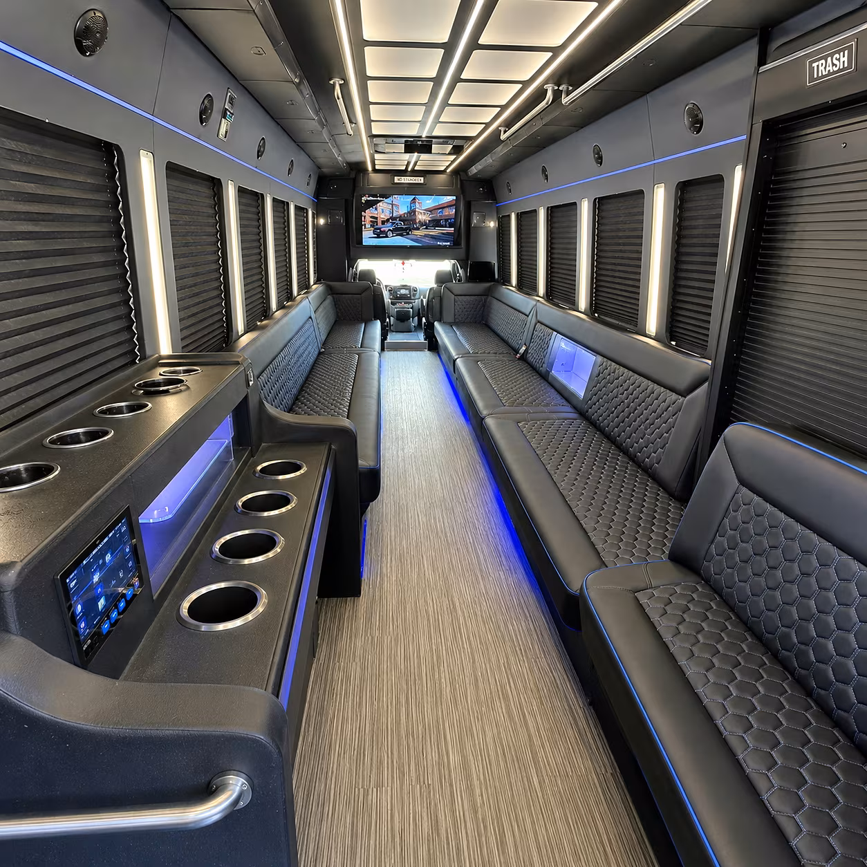 taylor party bus rental interior
